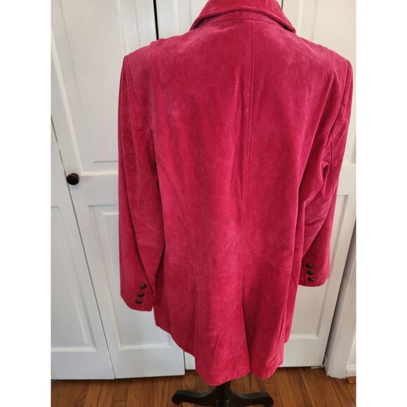NWT Red Suede Blazer D & Co. 1X Christmas Festive Holiday Chic Party Western - Picture 2 of 10